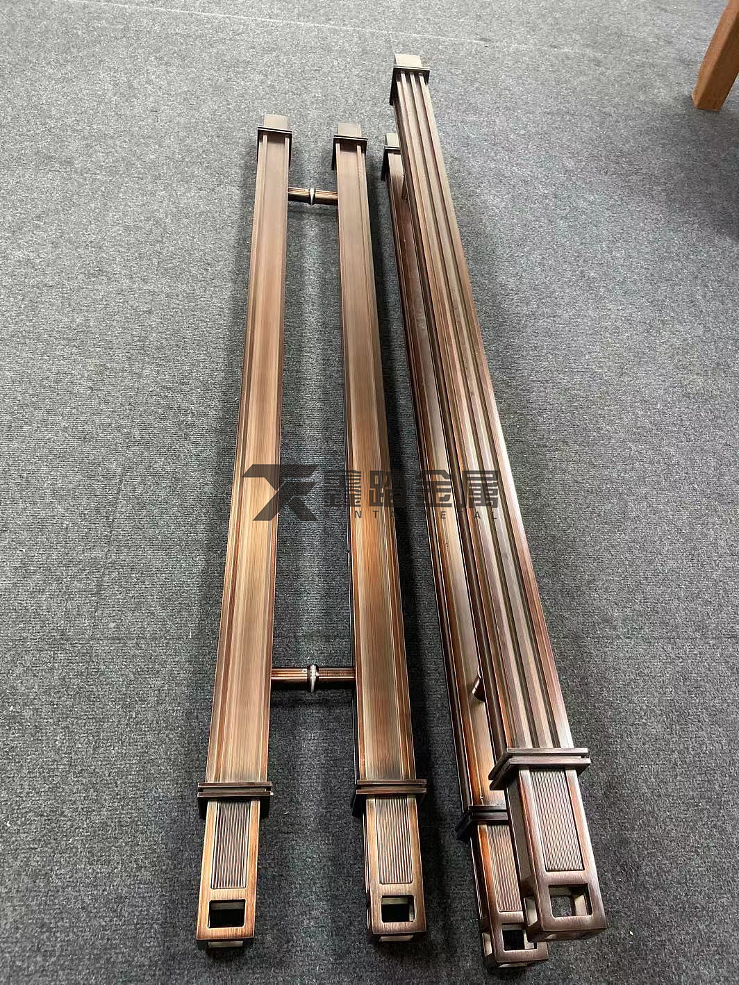 红古铜不锈钢拉手、304红古铜大门镀铜ktv把手营造新奇