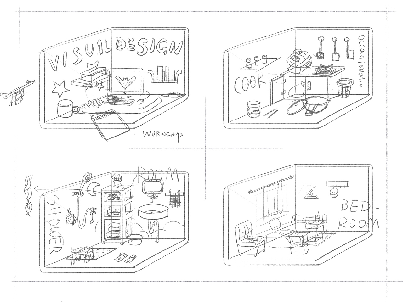 C4D | 卡通小房间（图ZMjc3MDk4MTc2） - 场景 - 站酷设计师Jane_Todd原创素材 - 站酷ZCOOL