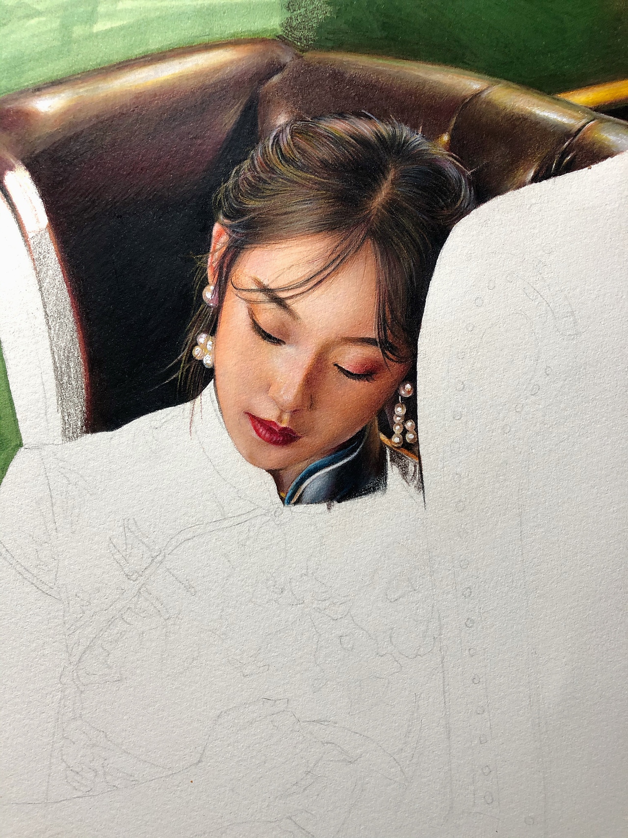 彩铅画《孤灯暖不明》（图ZMTkyMTUxNDg4） - 绘画 - 站酷设计师大叔左右原创素材 - 站酷ZCOOL