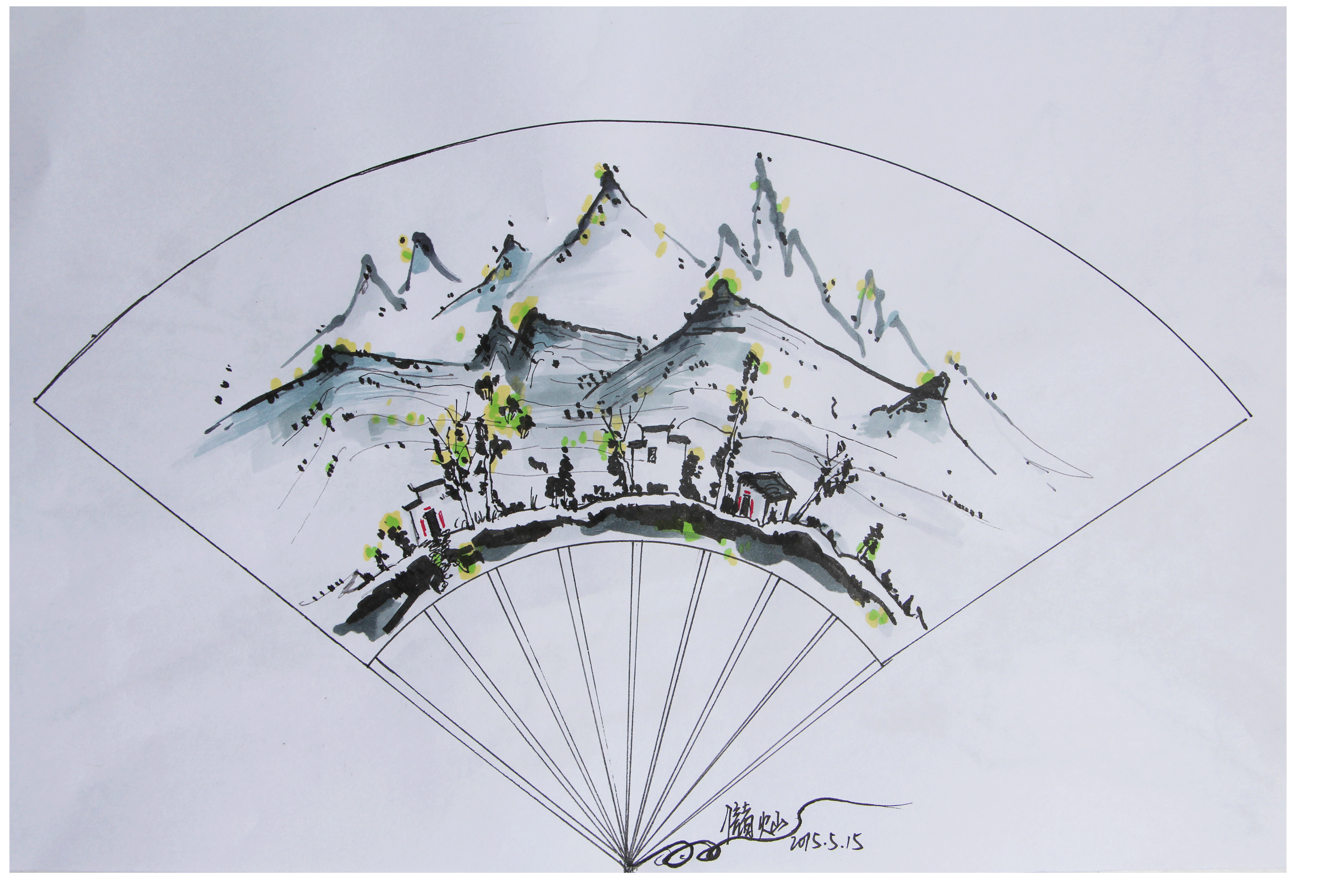 山水画 速写 水墨画（图ZMjg5NzY3OTI=） - 绘画 - 站酷设计师小火山爱设计原创素材 - 站酷ZCOOL