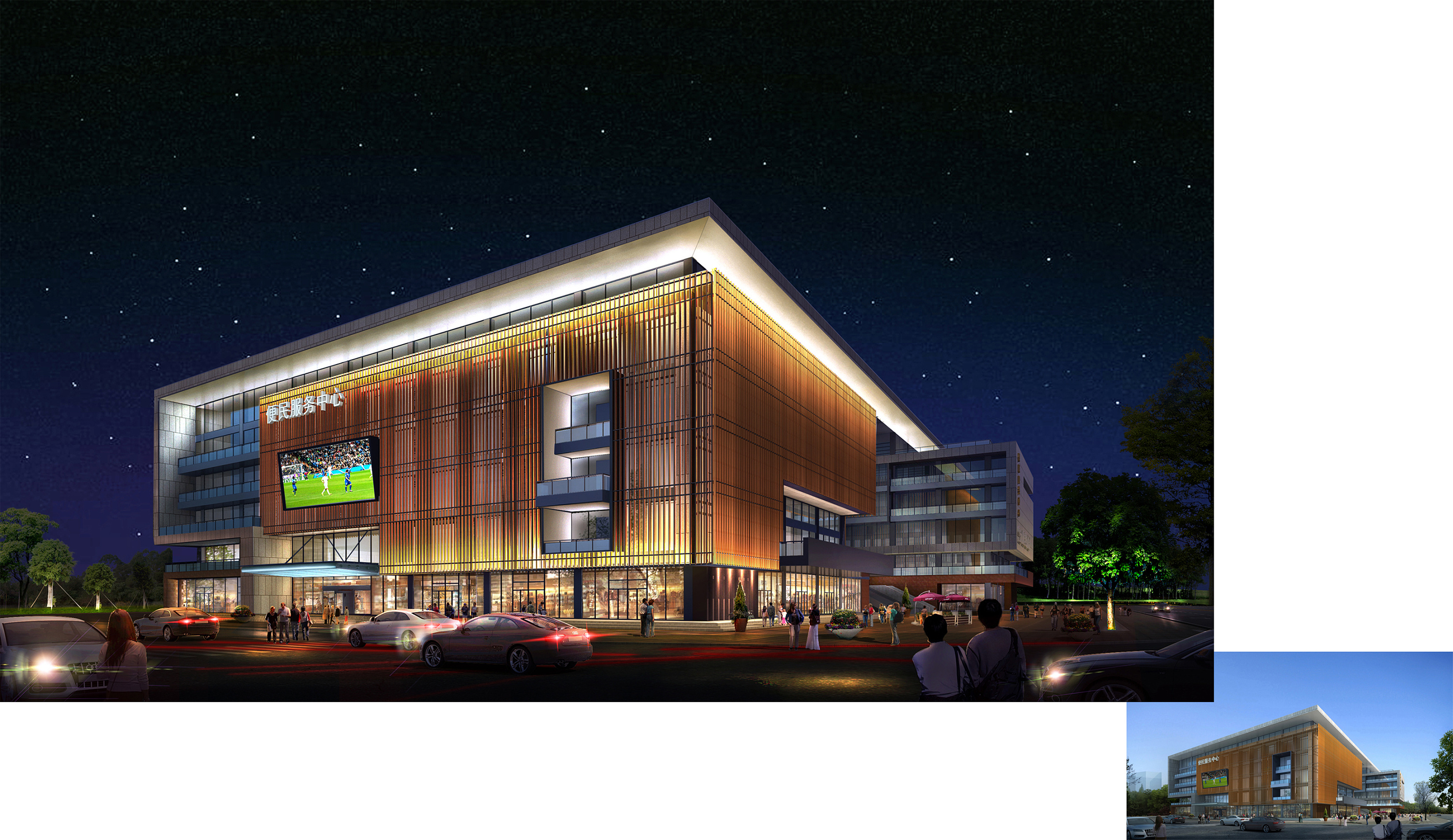 夜景照明效果图