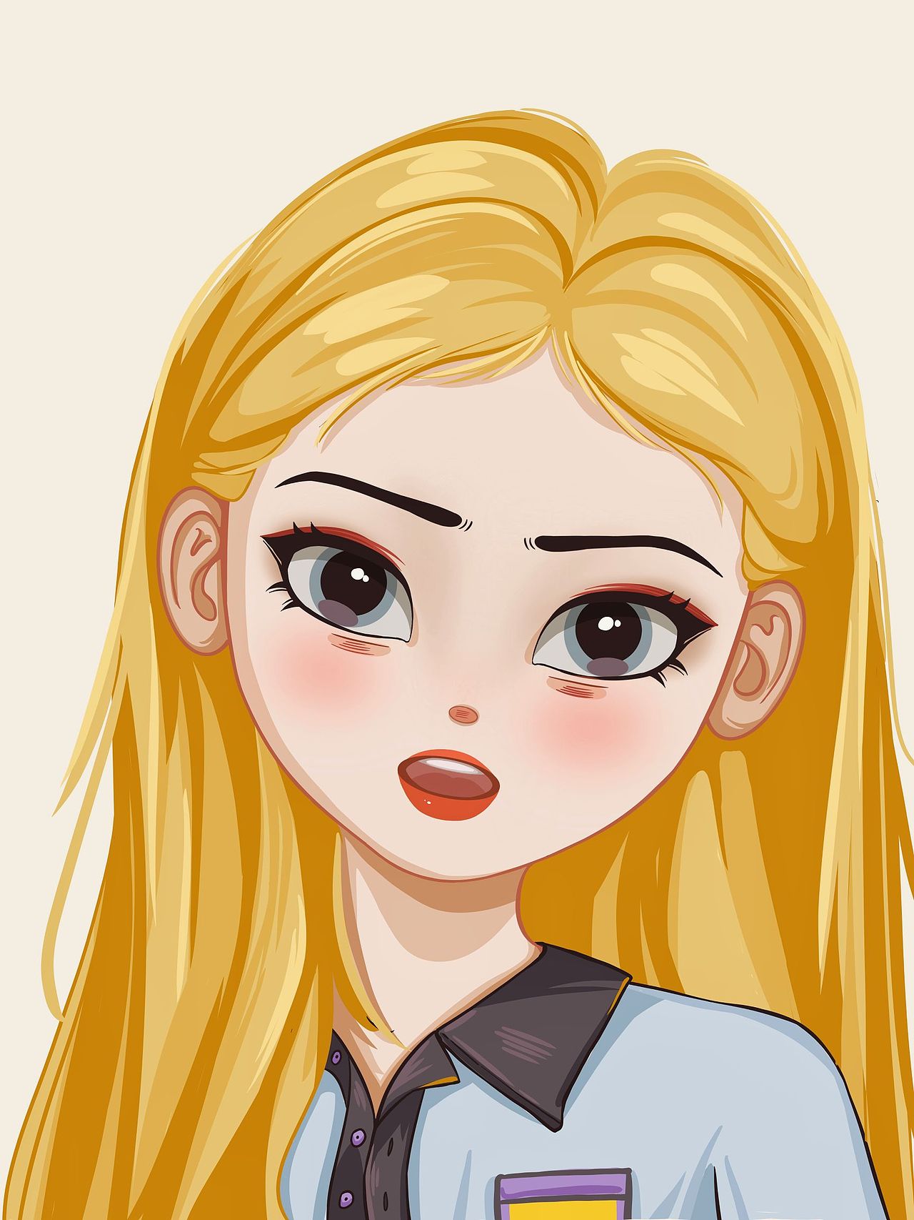 卡通头像可爱甜美女生（图ZMzU1OTQzODMy） - 艺术插画 - 站酷设计师1994512016ST原创素材 - 站酷ZCOOL