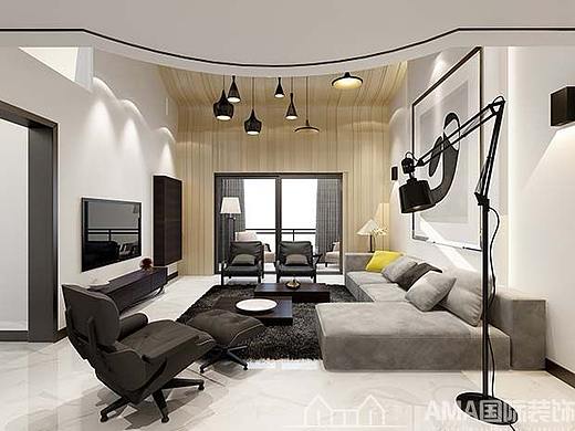 济南漫山香墅220平米新奢风格装修案例—AMA国际装饰