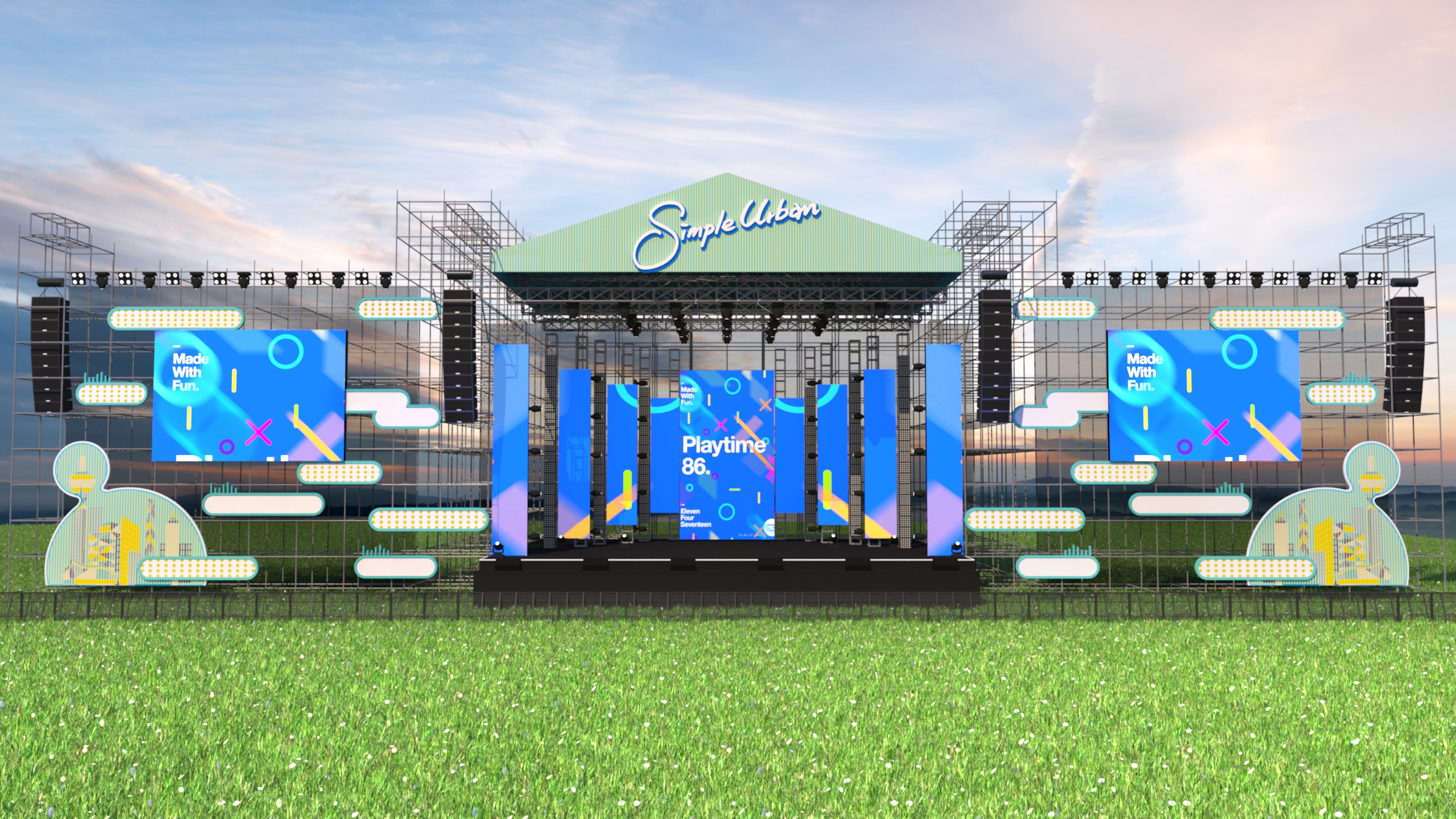 简单生活音乐节|空间|舞台美术|gtowkya - 原创作品 - 站酷 (zcool)