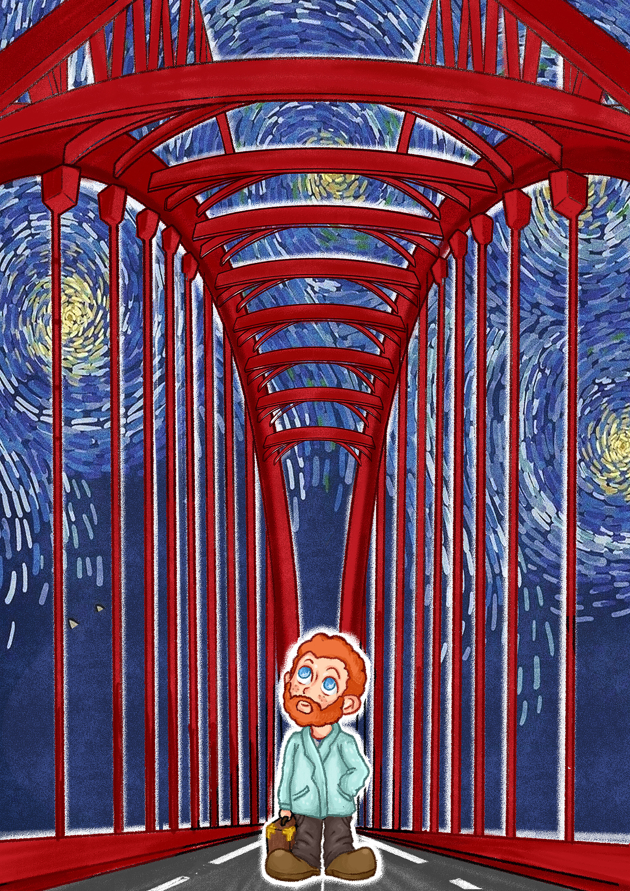 梵高的重庆一日游🥘（图ZMjAyMjA1ODEy） - Graffiti - 站酷设计师梦想当平胸的綰原创素材 - 站酷ZCOOL