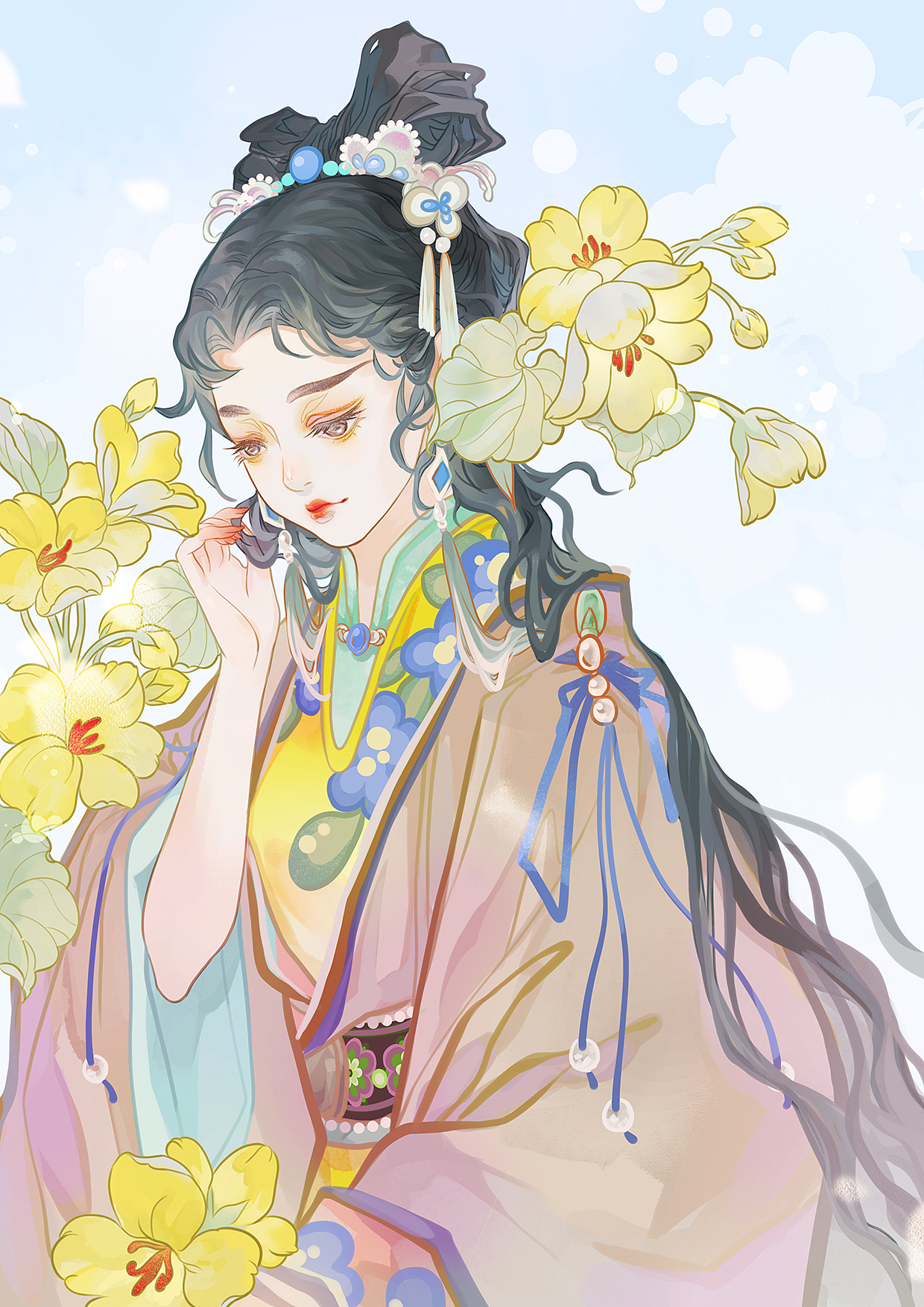 2020年仕女系列（图ZMjUyNDk5MDky） - 商业插画 - 站酷设计师寂山有饮原创素材 - 站酷ZCOOL