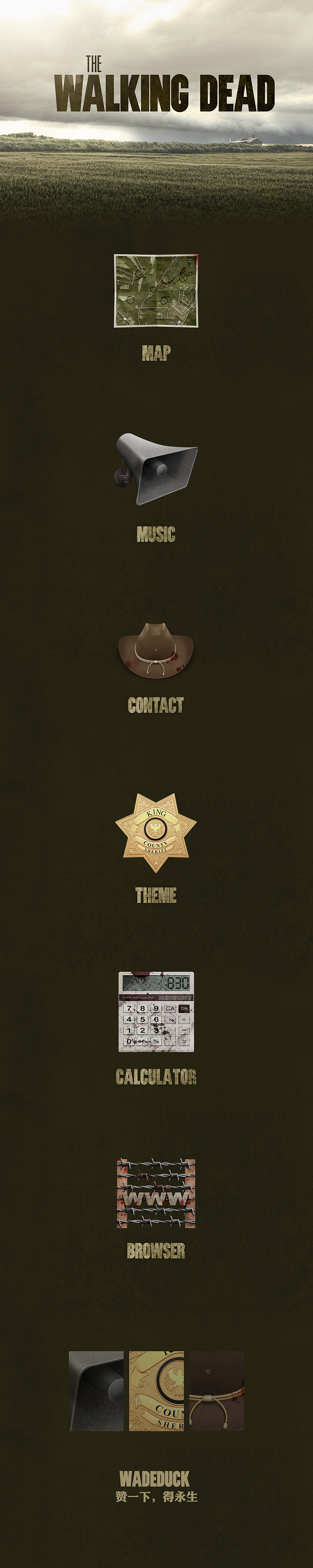 The Walking Dead（图ZMjA4ODUxNDA=） - 游戏UI - 站酷设计师wadeduck原创素材 - 站酷ZCOOL