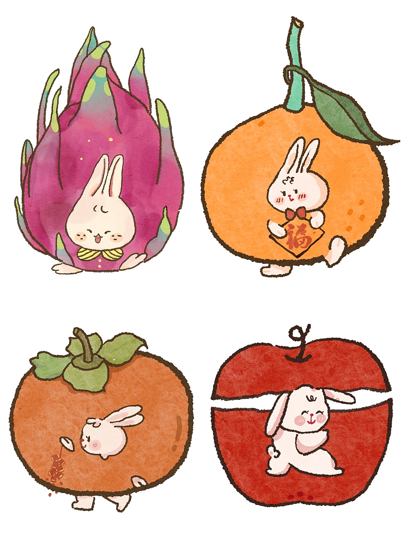 我画的兔子们~迎兔年