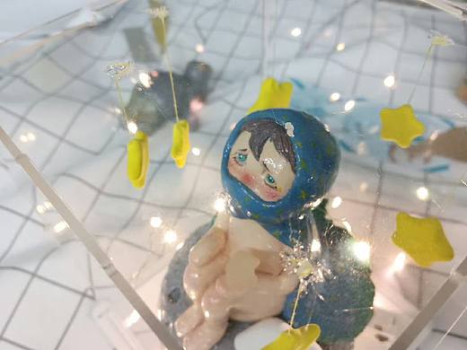 软陶手工制作 迷茫小孩