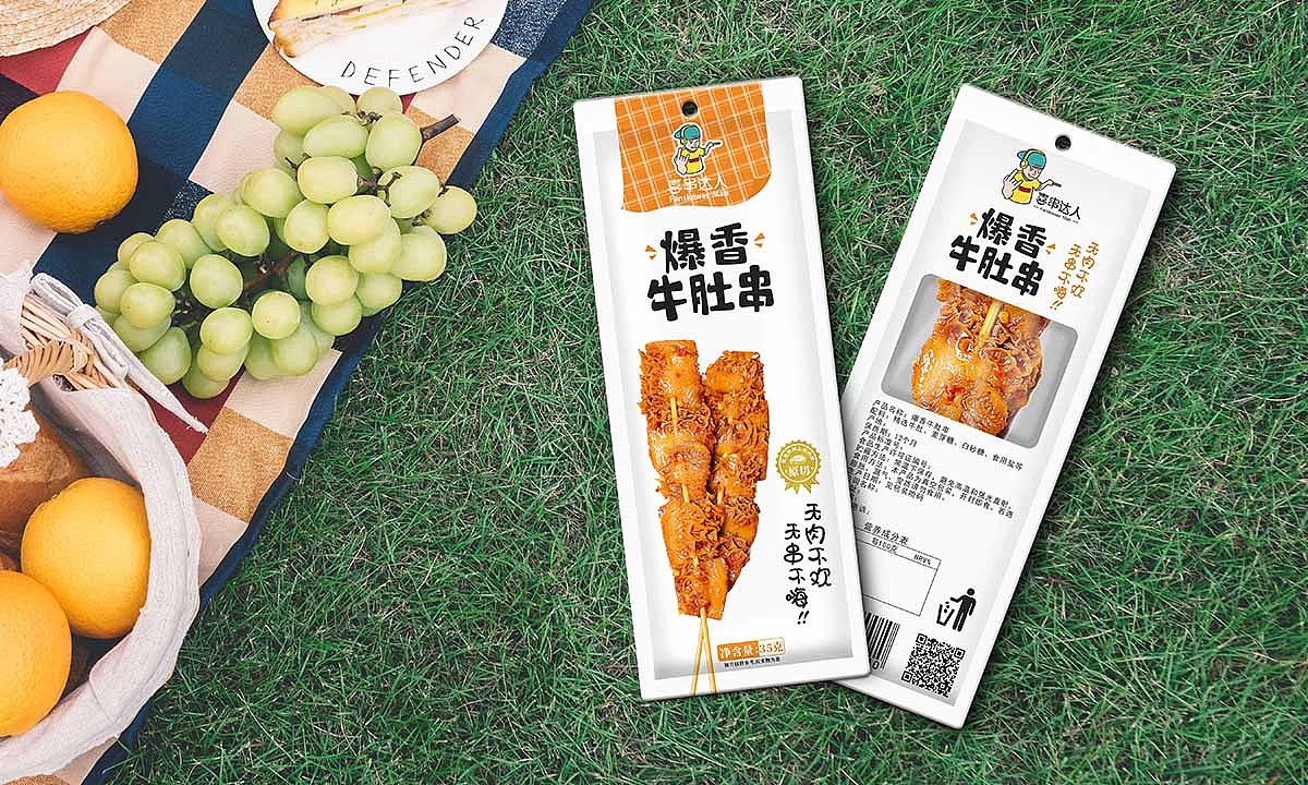 烤串品牌包装设计,零食快消包装设计,ip包装设计