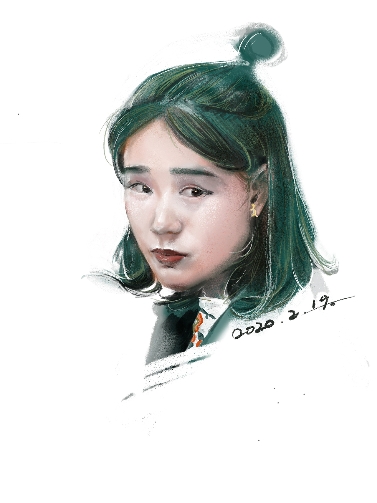 procreate肖像绘画练习（图ZMjI1MDc3NTQ4） - 创作习作 - 站酷设计师Z90246526原创素材 - 站酷ZCOOL