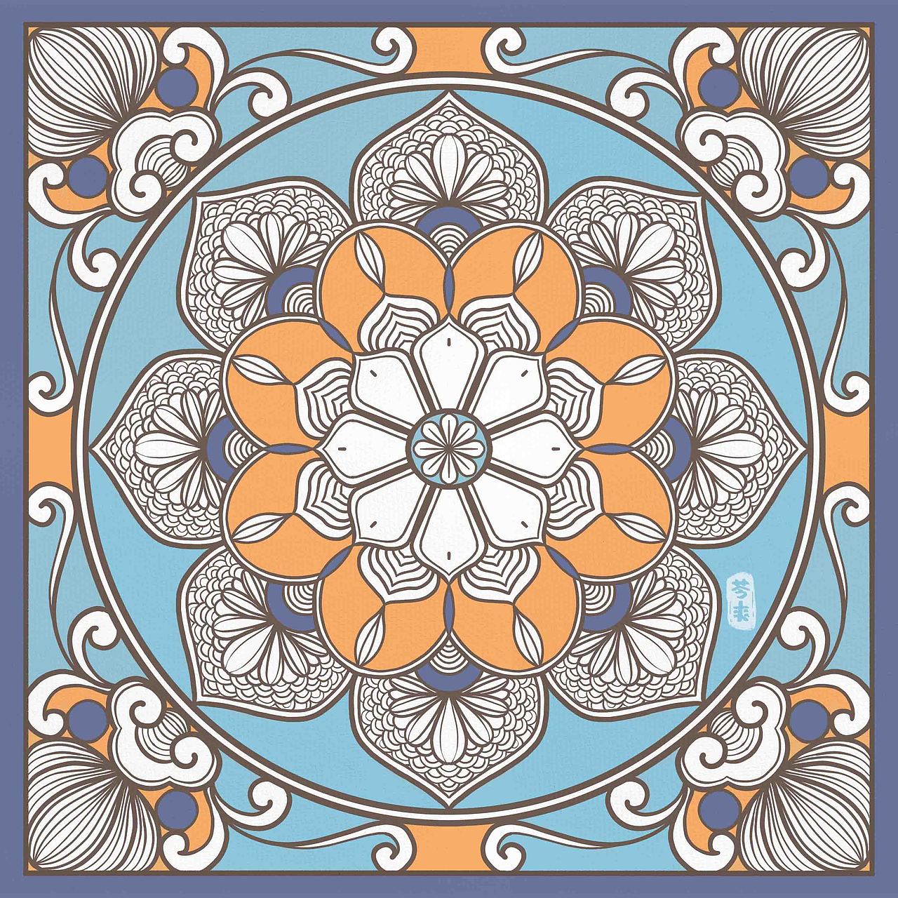 举报22分享原创作品插画创作习作禅绕画敦煌花纹古风简笔画