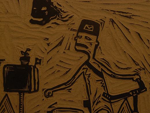 黑白木刻动画《歌声与微笑》