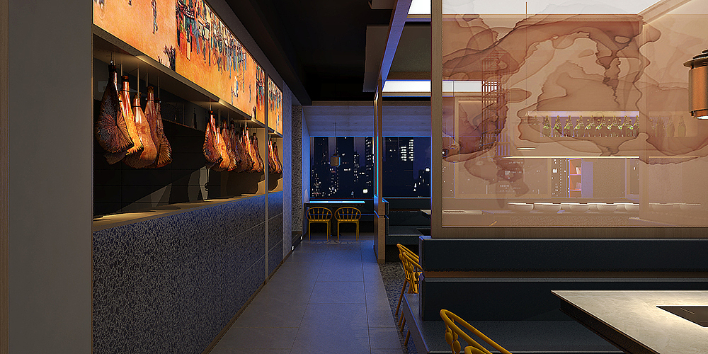 餐厅设计丨大开大合的设计妙手:亮健容天羔羊蝎