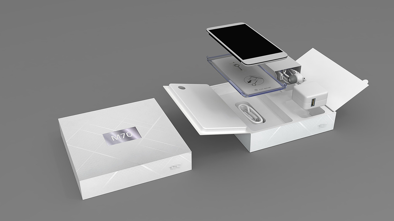 设计亮点在于吸塑托结合纸张可折叠翻盖的效果