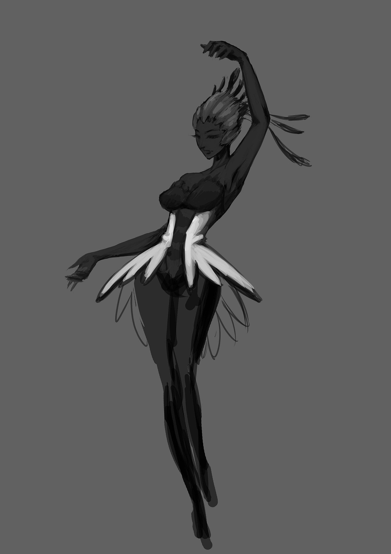 【零极手绘】蛇鹫拟人