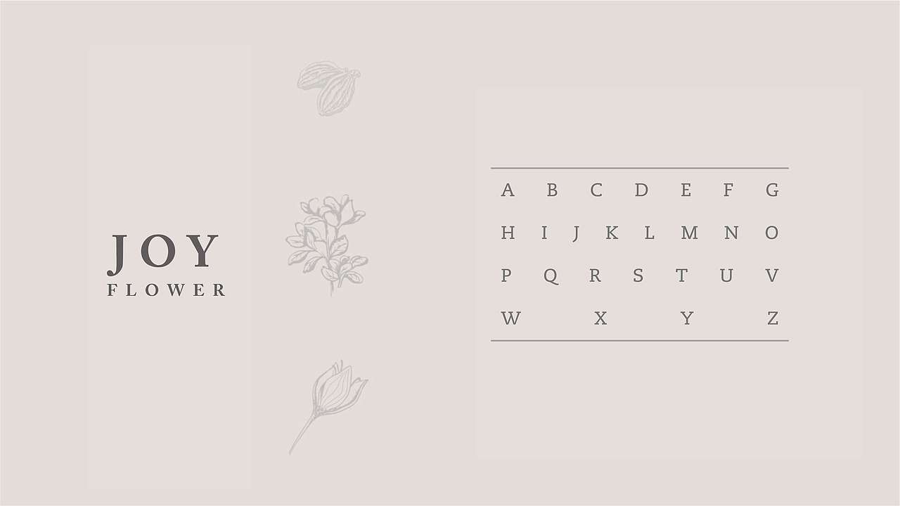 玖花集/JOY FLOWER 花店LOGO提案