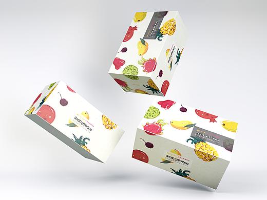 手绘卡通海南水果通用包装箱设计