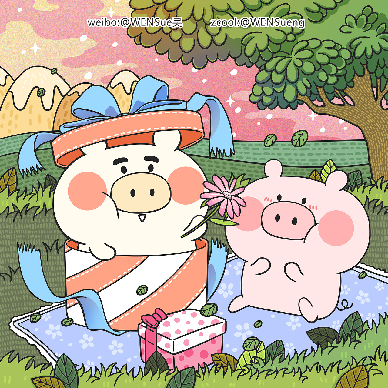 猪仔&猪兜 我们的日常（图ZNzU4MjIyMTY=） - 创作习作 - 站酷设计师WENSueng原创素材 - 站酷ZCOOL