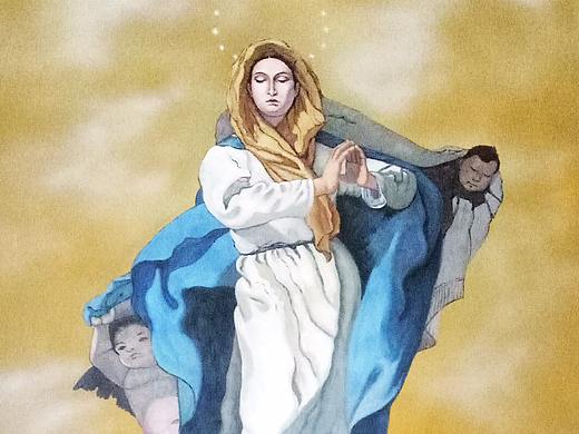 欧式别墅楼梯间墙体彩绘