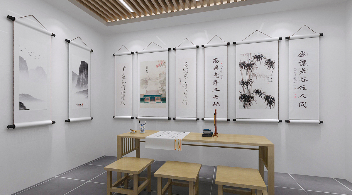 书画课室&大会议室效果图设计