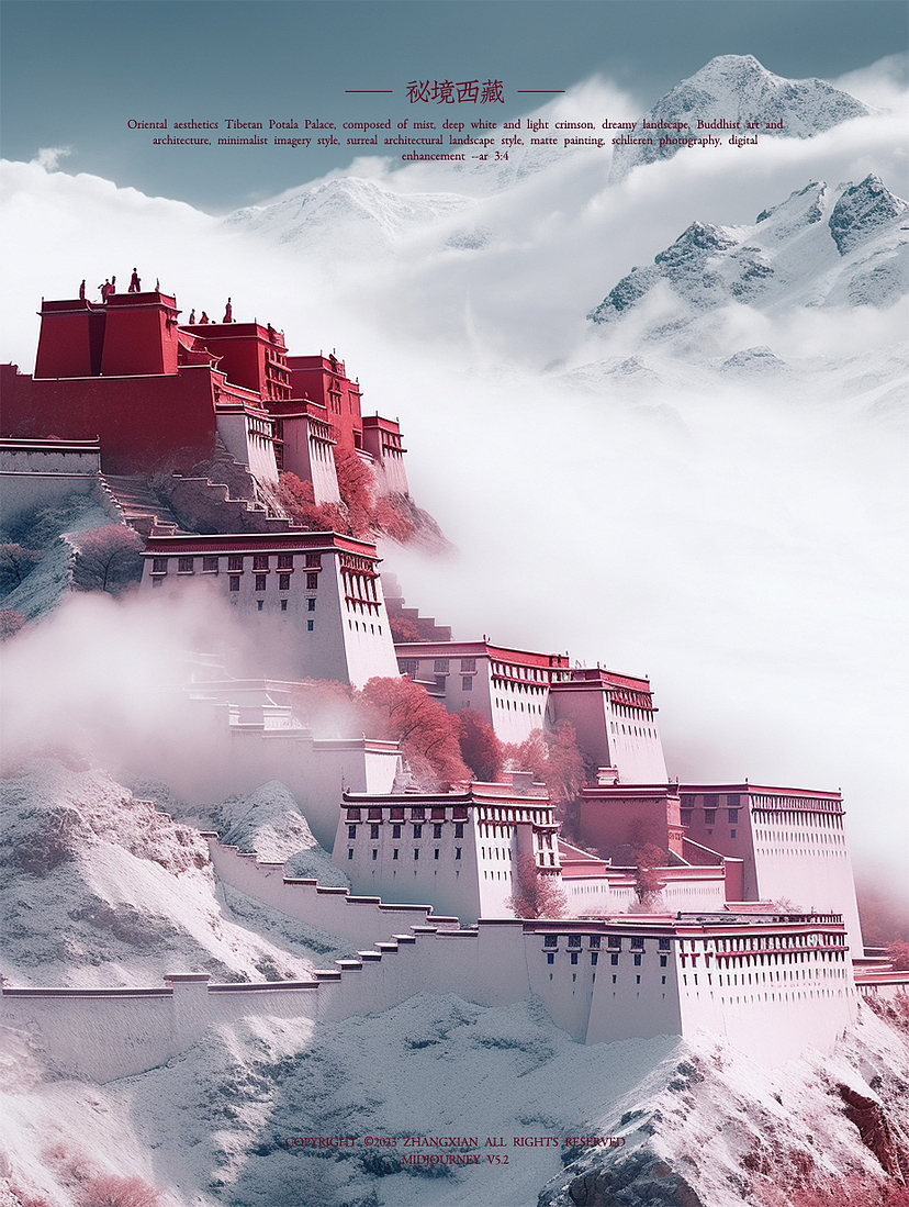 智能美学-｛秘境西藏｝（图ZMzU1MDg1ODky） - AI作品 - 站酷设计师無象形原创素材 - 站酷ZCOOL