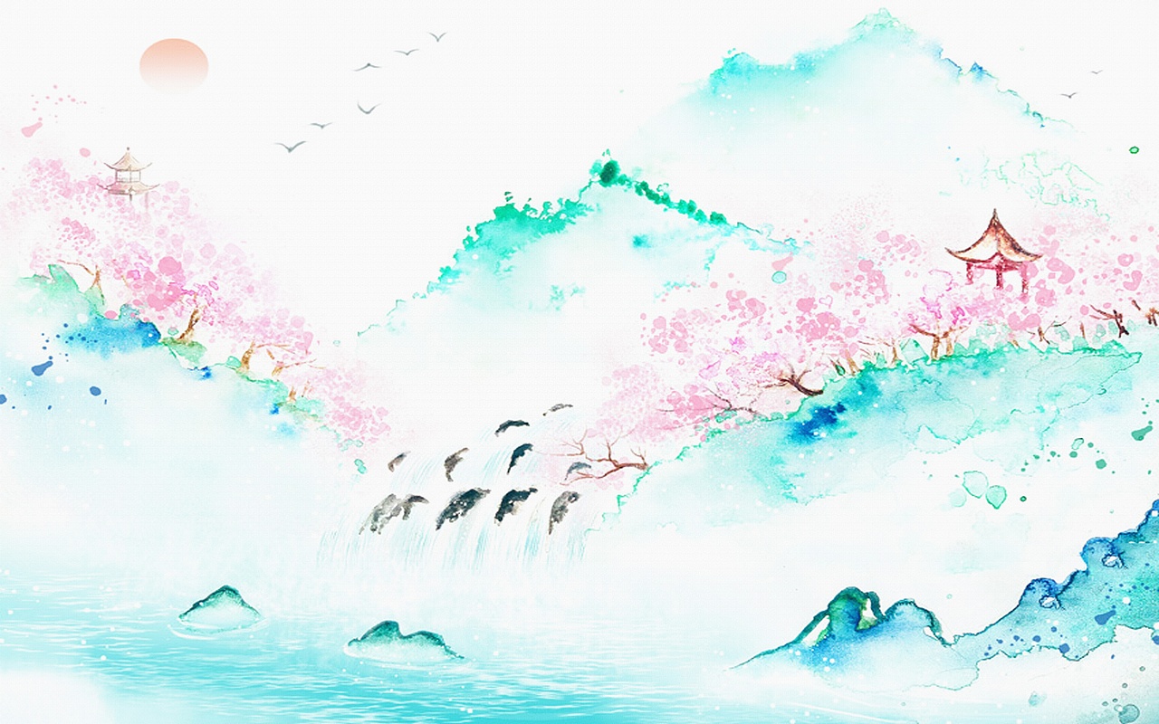 2019山水2（图ZMTY5MDA1Nzg0） - 品牌 - 站酷设计师新中式纱画图库原创素材 - 站酷ZCOOL