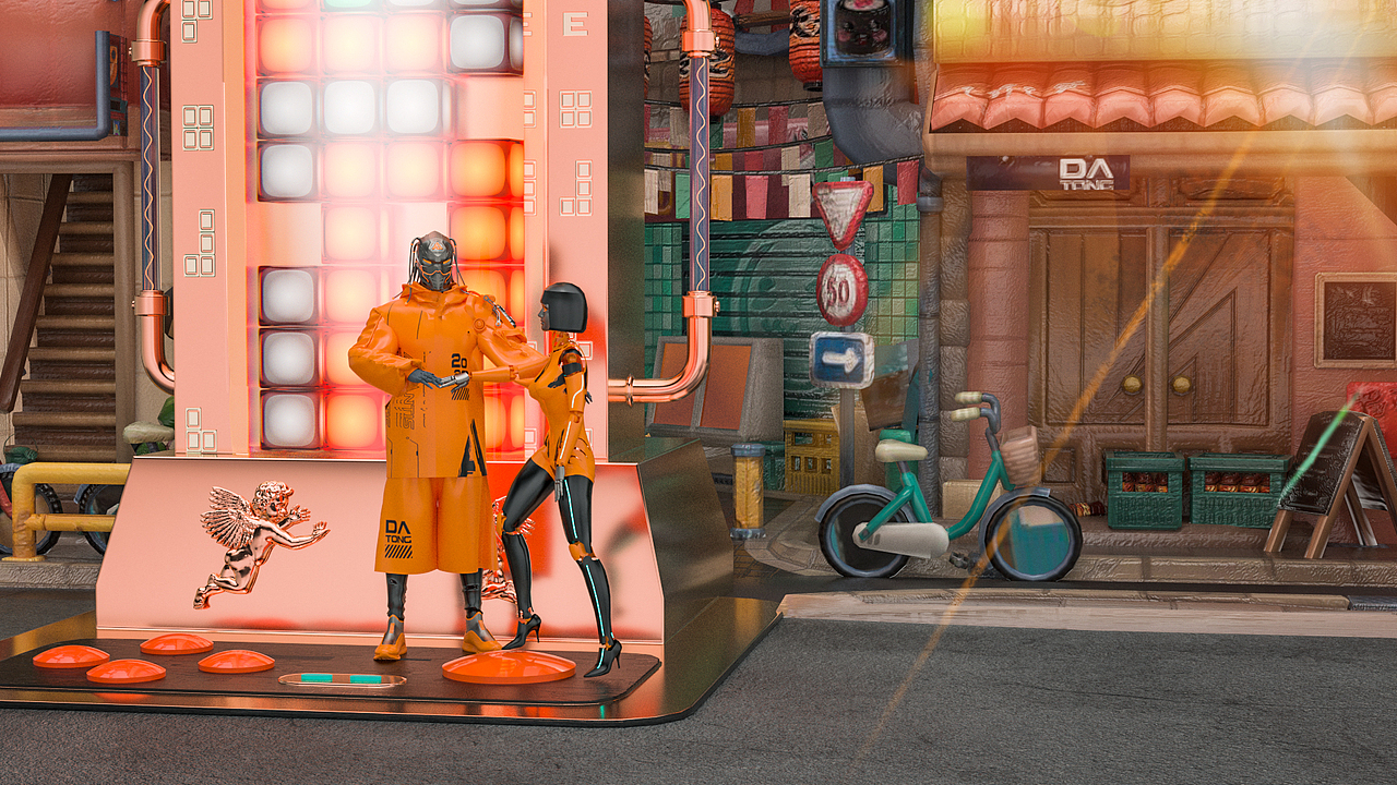 520情人节俄罗斯方块告白——c4d建模渲染（图ZMjA3OTExNzI4） - 场景 - 站酷设计师虎躯猛震原创素材 - 站酷ZCOOL