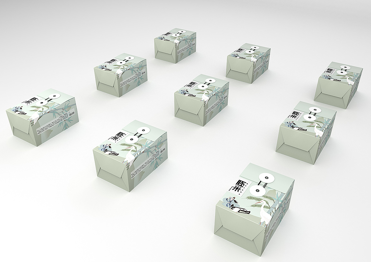 《鸣蝉--襄阳六贤系列高端米包装》国风插画系列包装（图ZMTM5NDU0NzA4） - 包装 - 站酷设计师万鱼鱼原创素材 - 站酷ZCOOL