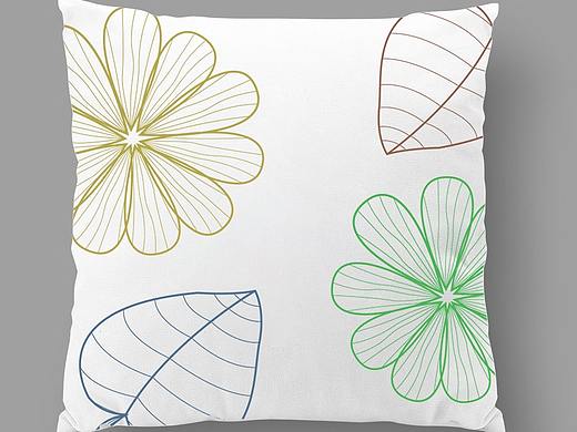 小清新枕套插画