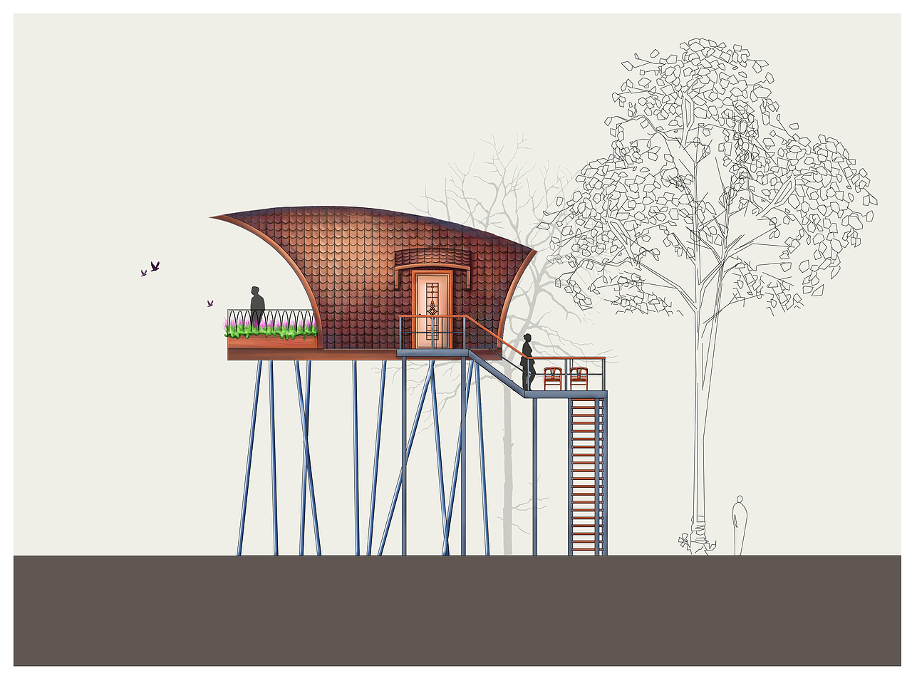树屋设计（图ZMjE1Mjc0MzY4） - 概念设定 - 站酷设计师大桶爆米花原创素材 - 站酷ZCOOL