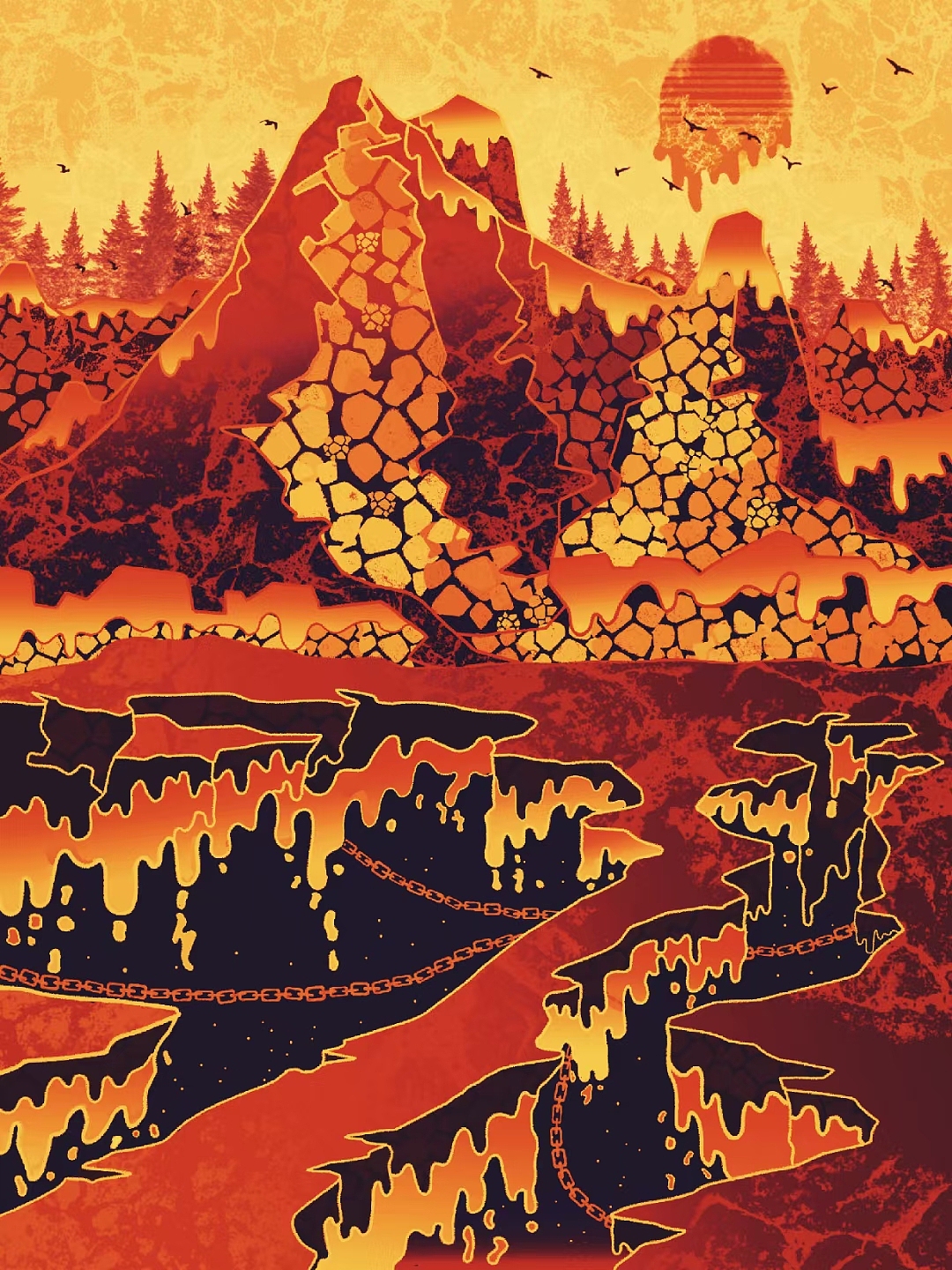 抽象山脉插画系列