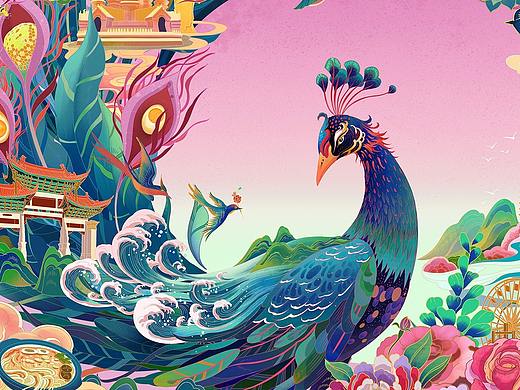 滇南印象-咚咚食品包装插画