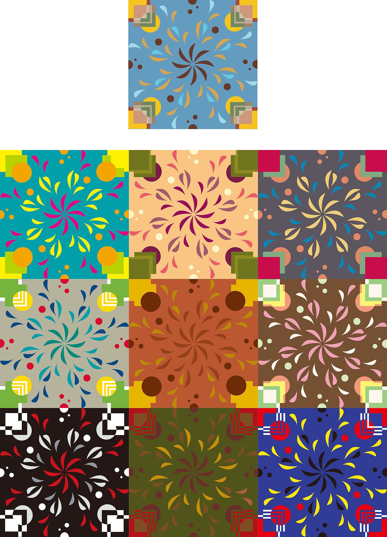 四方连续和色彩图案练习