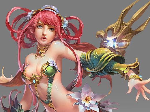 人魚(yú)公主（個(gè)人主頁(yè)-ZMzQ3Mzc1NzY=） - 游戲原畫(huà) - 站酷設(shè)計(jì)師秋楓飄零原創(chuàng)素材 - 站酷ZCOOL