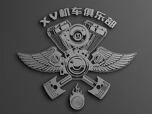 XV机车俱乐部logo设计 机车logo设计 个性logo设计