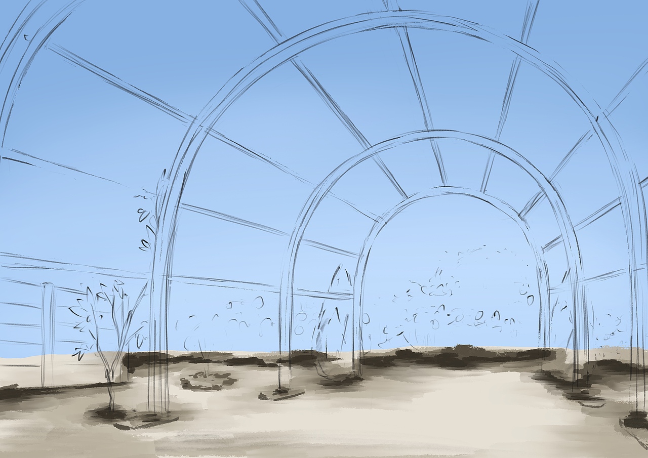 【治愈的花园】种两棵紫藤(插画)