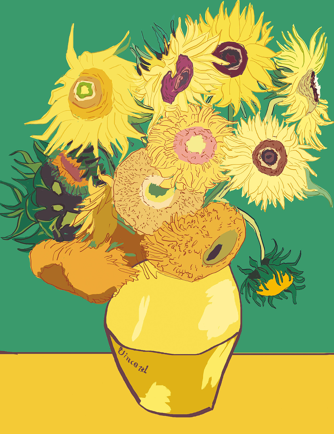 怀念梵高 向日葵