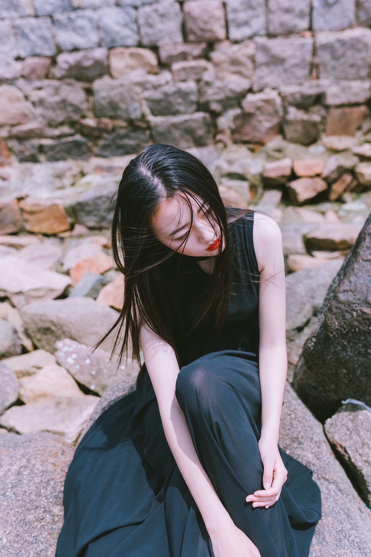 吹着海风 听浪拍打的声音