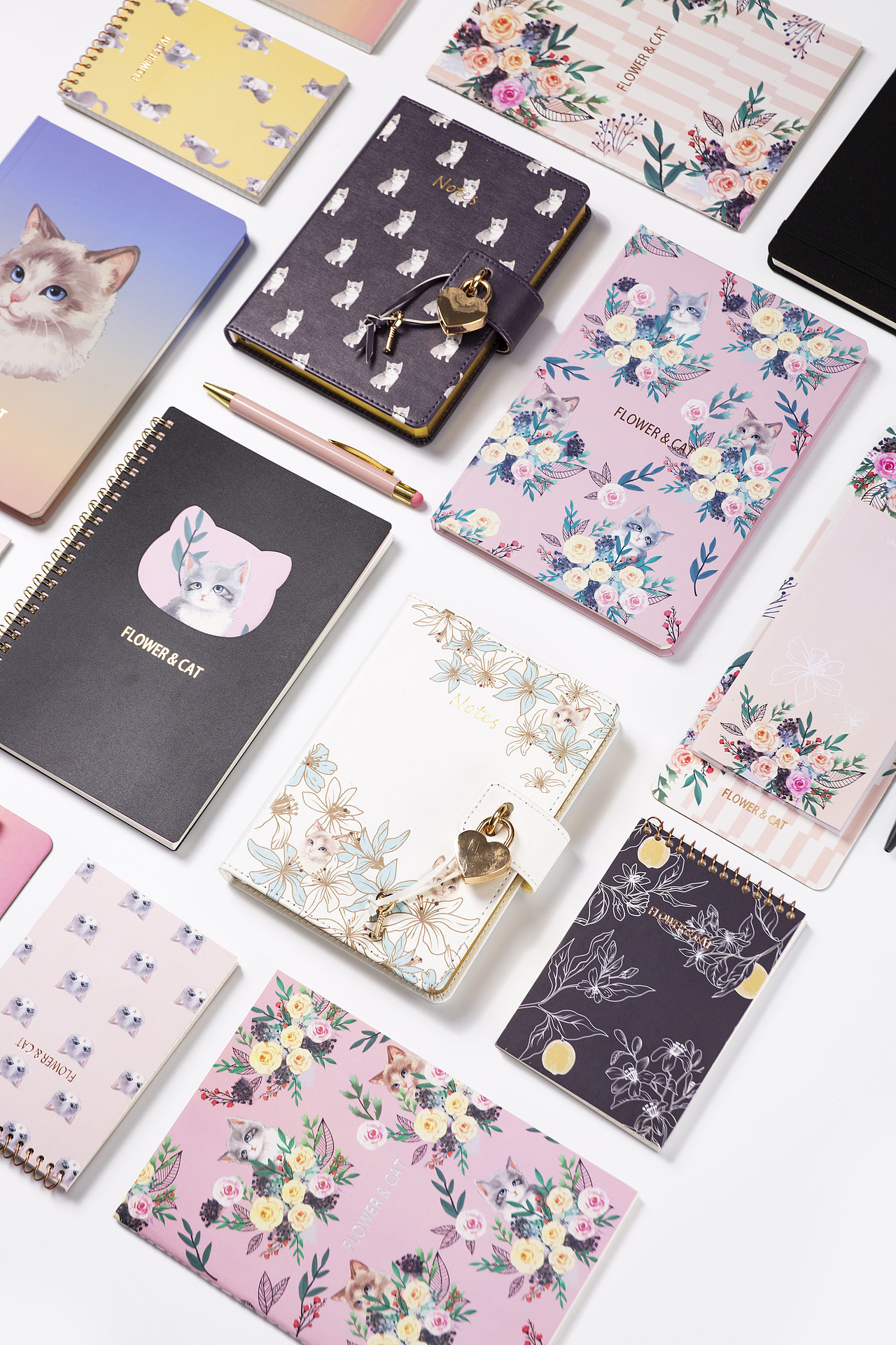 花与猫咪 手绘插画本册设计（图ZMjg5MDY1MTE2） - 商业插画 - 站酷设计师南瓜太妃糖原创素材 - 站酷ZCOOL