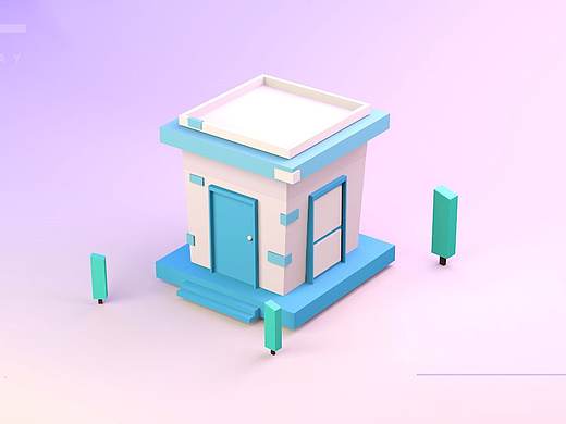 C4D-房子
