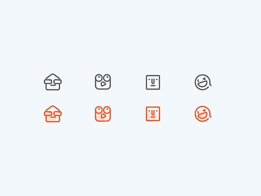 图标临摹打卡活动--线性表情图标 临摹-UI