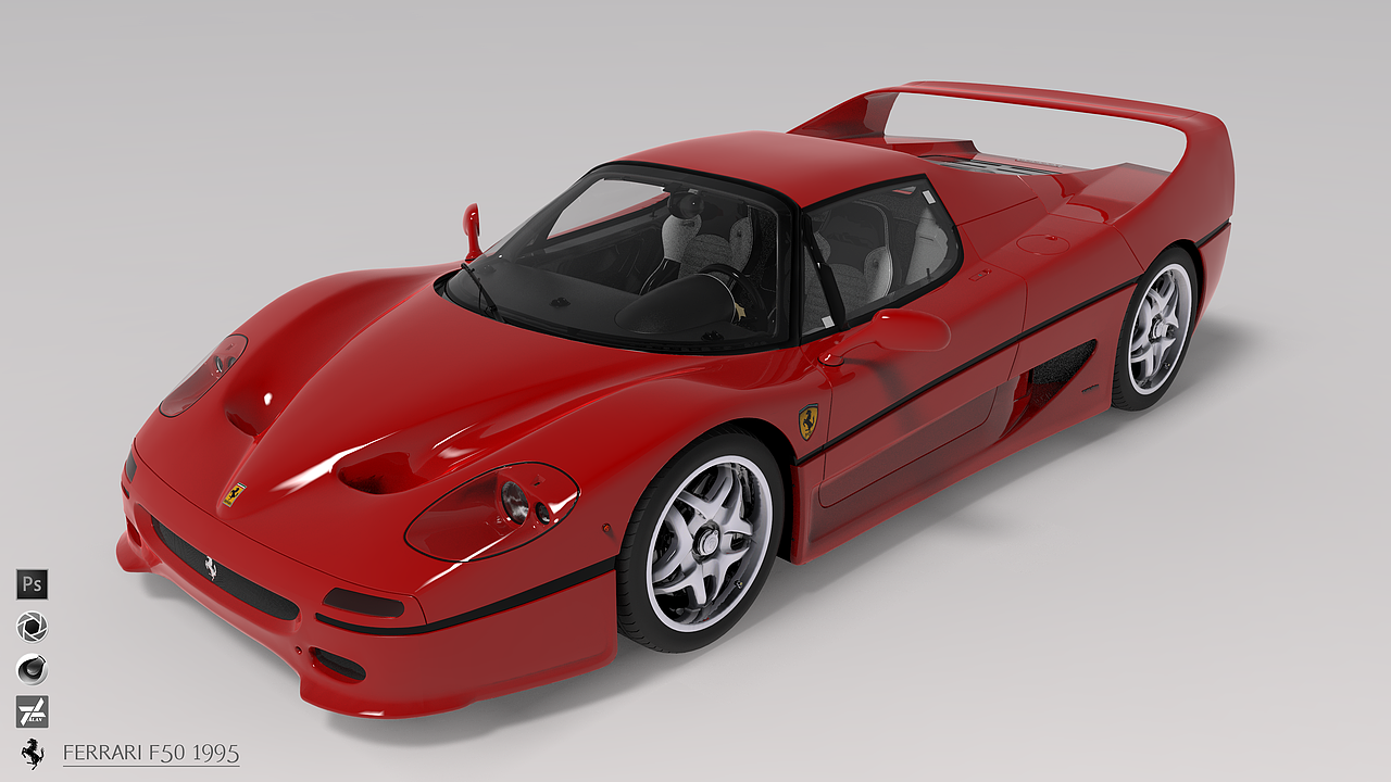 Ferrari F50 1995 渲染