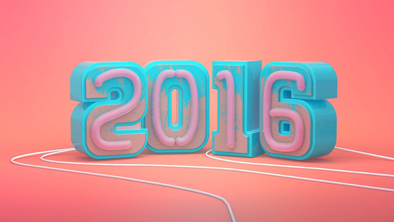 2016 灯管立体字 C4D爱好者的模仿之作（图ZNTE5MjAwNzY=） - 字体/字形 - 站酷设计师路过的汤圆原创素材 - 站酷ZCOOL