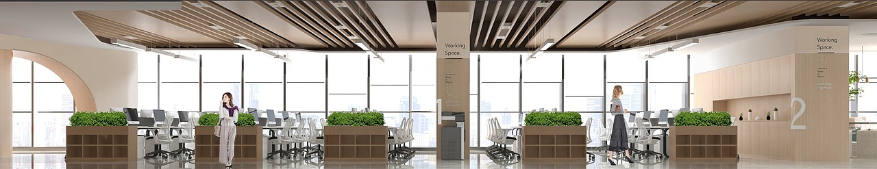 办公室空间设计（图ZMjc2OTEwNzky） - 商业空间设计 - 站酷设计师DesignM先生原创素材 - 站酷ZCOOL