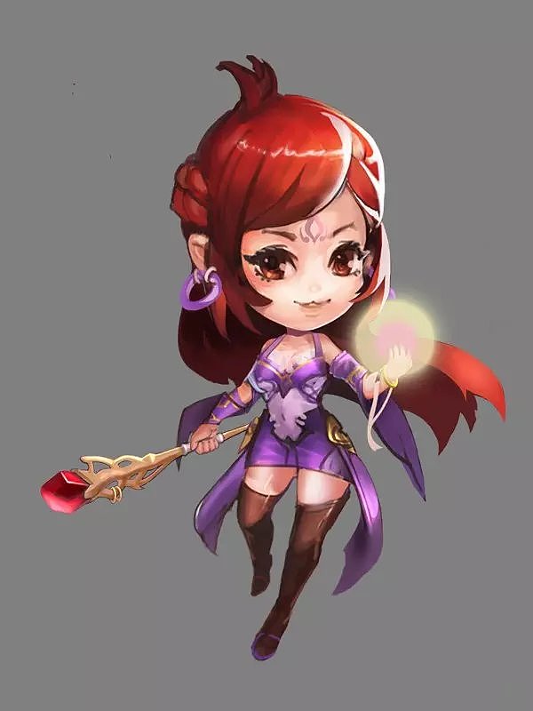 Q版女法师（图ZNzA3Mjg5MjA=） - 游戏原画 - 站酷设计师猎手小易原创素材 - 站酷ZCOOL