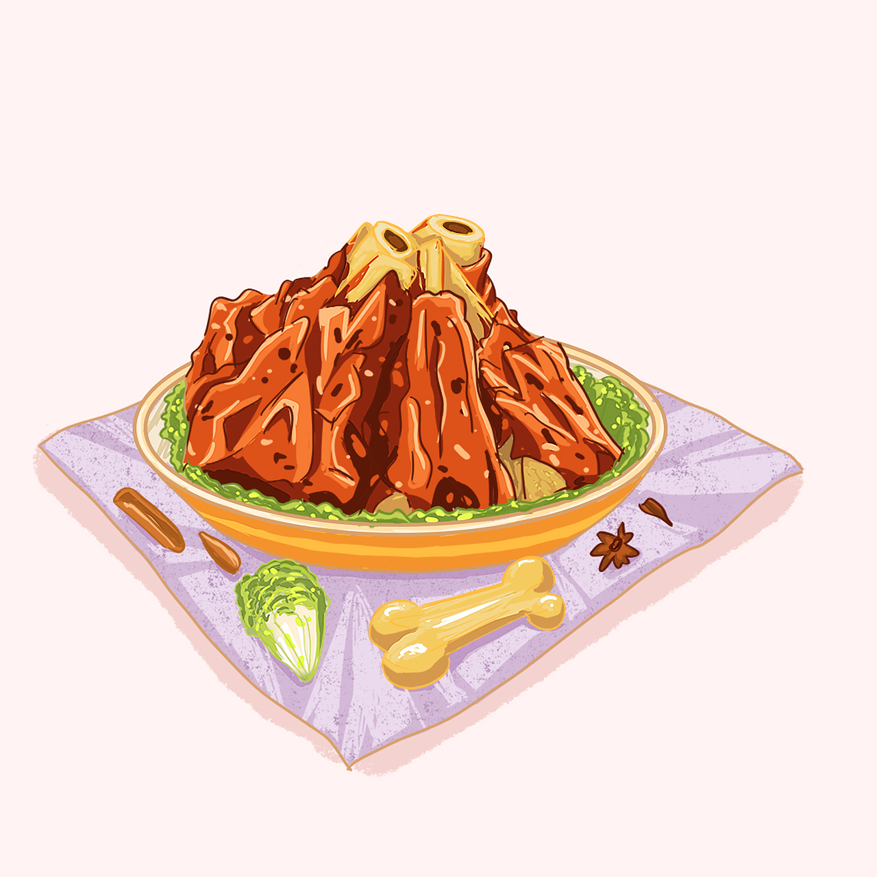 美食插画（图ZMTk5NDU3MDgw） - 艺术插画 - 站酷设计师时与八月原创素材 - 站酷ZCOOL