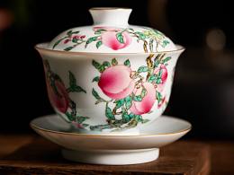 器皿拍攝—徐窯·粉彩桃