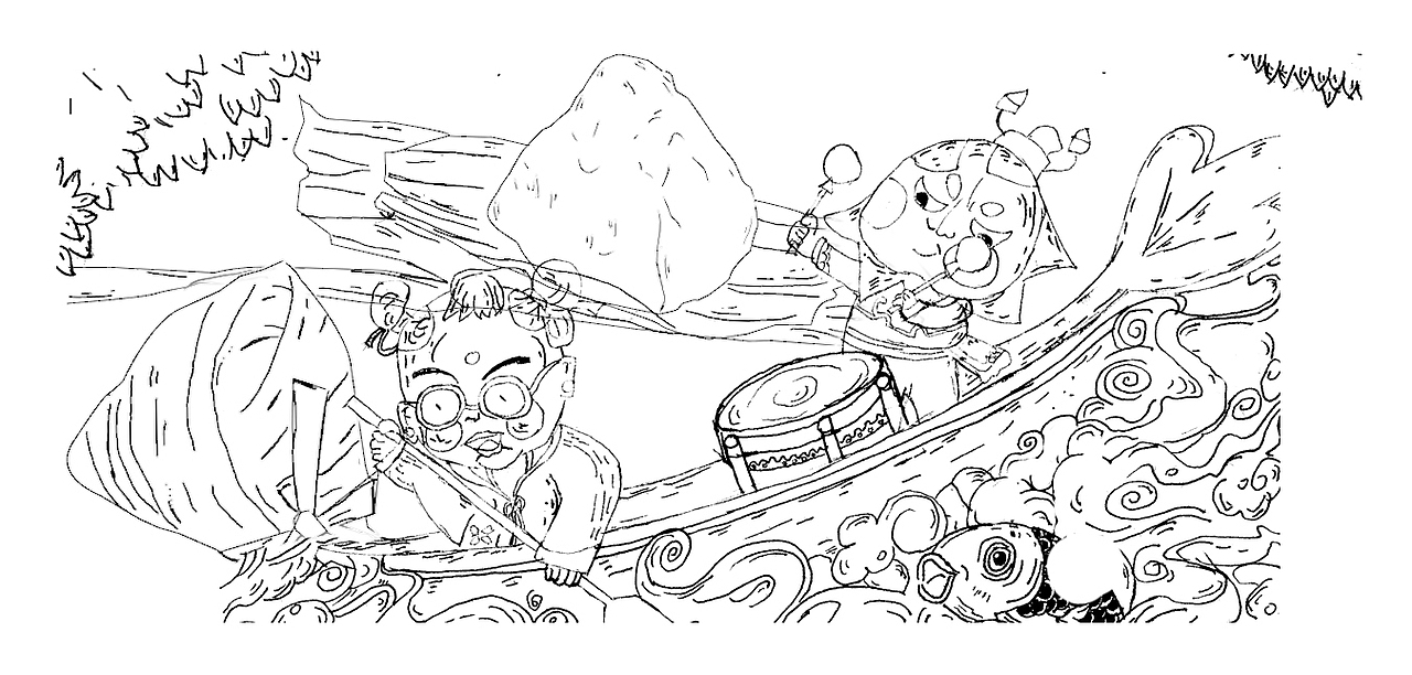 百度节日Doodles创作（图ZNzkyMzQwNDA=） - 新锐潮流插画 - 站酷设计师青争yellow原创素材 - 站酷ZCOOL