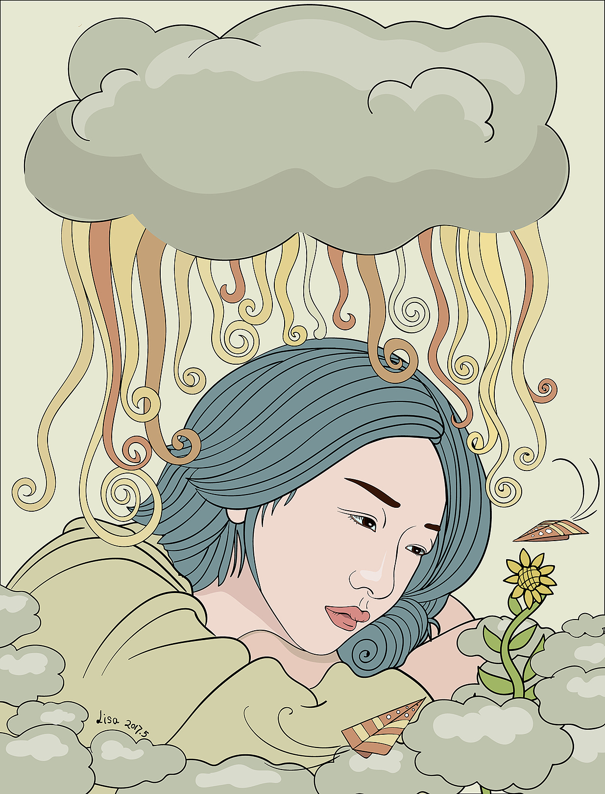 想念|插画|商业插画|馨元的小画笔_原创作品-站酷(zcool)